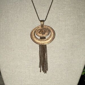 Vintage Avon Gold Tassel Pendant Necklace